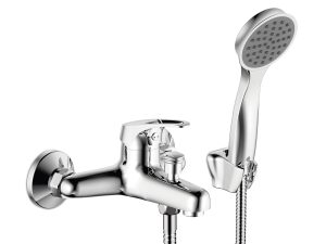 Iris / Kit monocomando exterior de pared para bañera y ducha