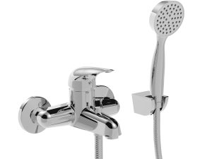 Kassia / Kit monocomando exterior de pared para bañera y ducha